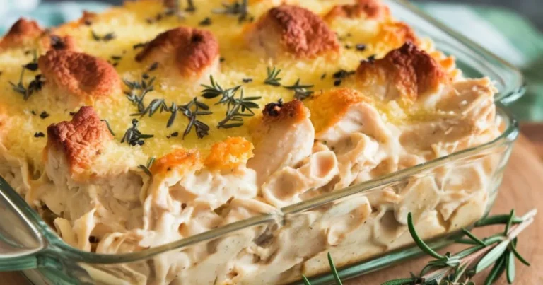 chicken alfredo casserole